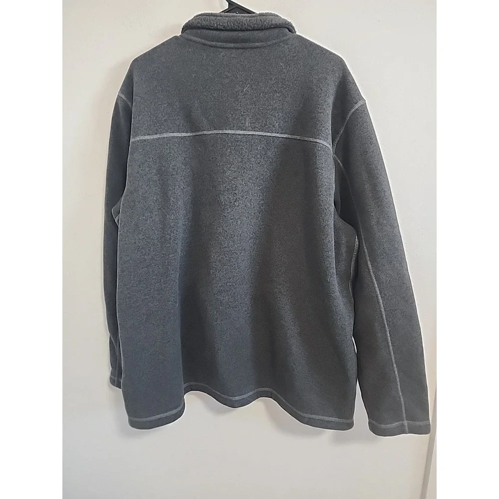 The North Face‎ Full Zip Fleece Dark Gray Jacket Mens Size XX Large